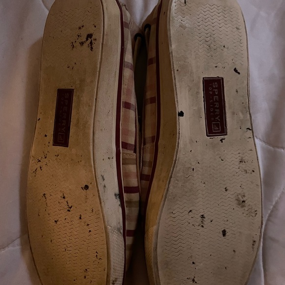 Sperry Pink Plaid Canvas Loafers - Picture 8 of 9